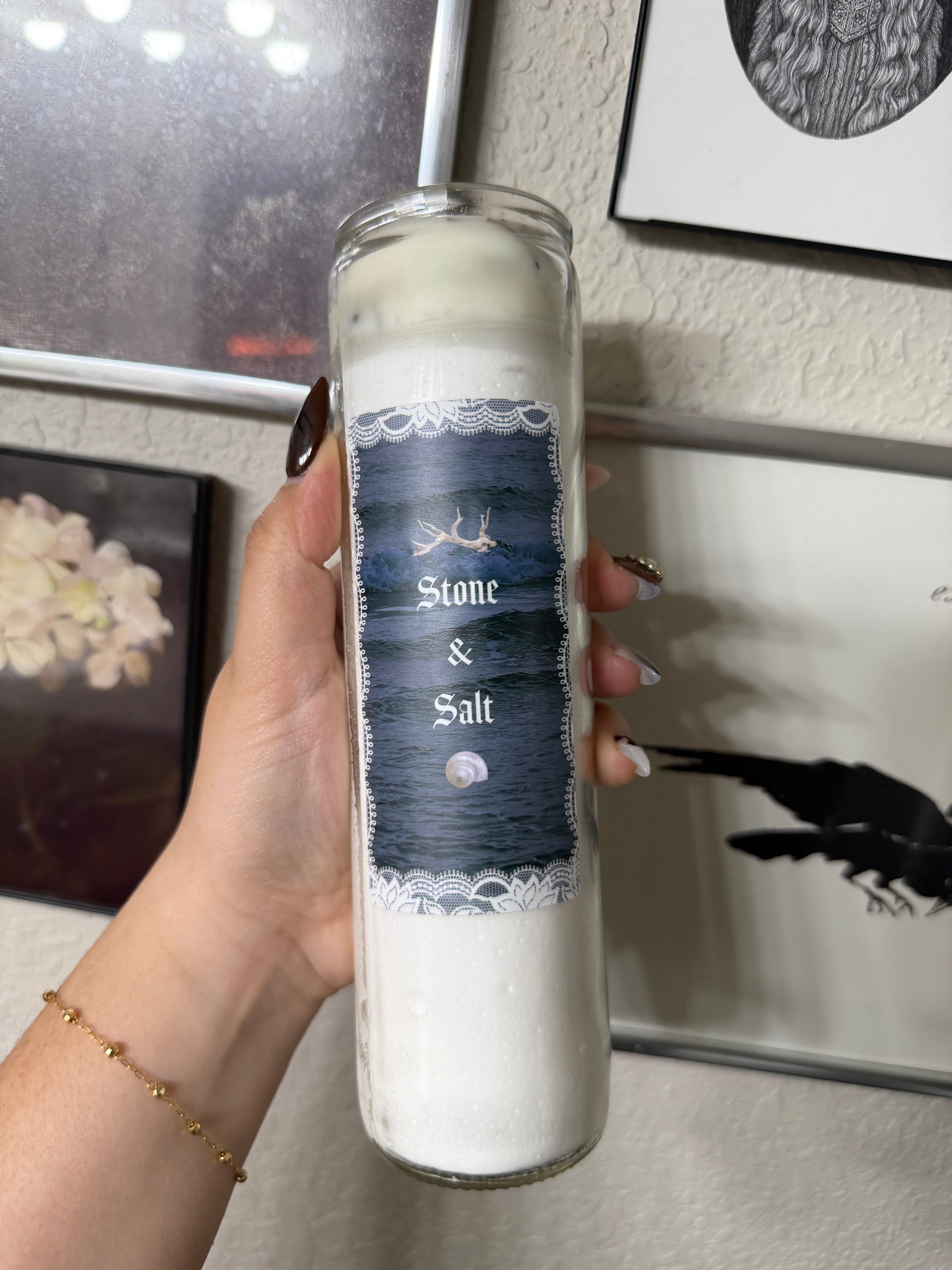 Stone & Salt Spelled Candle